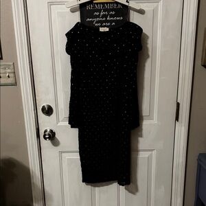 Elegant Black Polka Dot Dress
